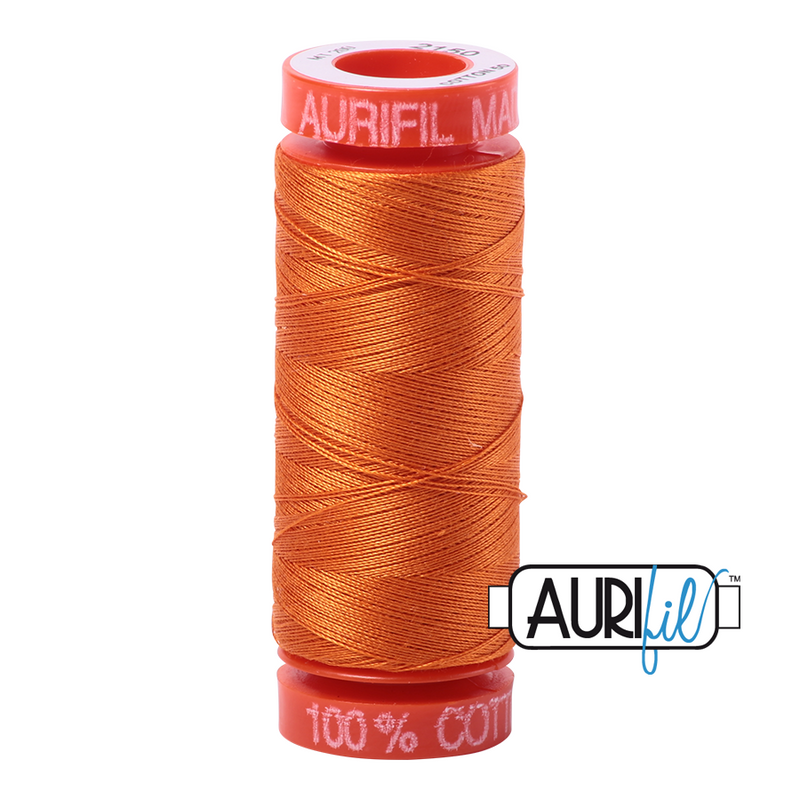 Aurifil Mako 50wt Cotton 200 m (220 yd.) spool - 2150 Pumpkin