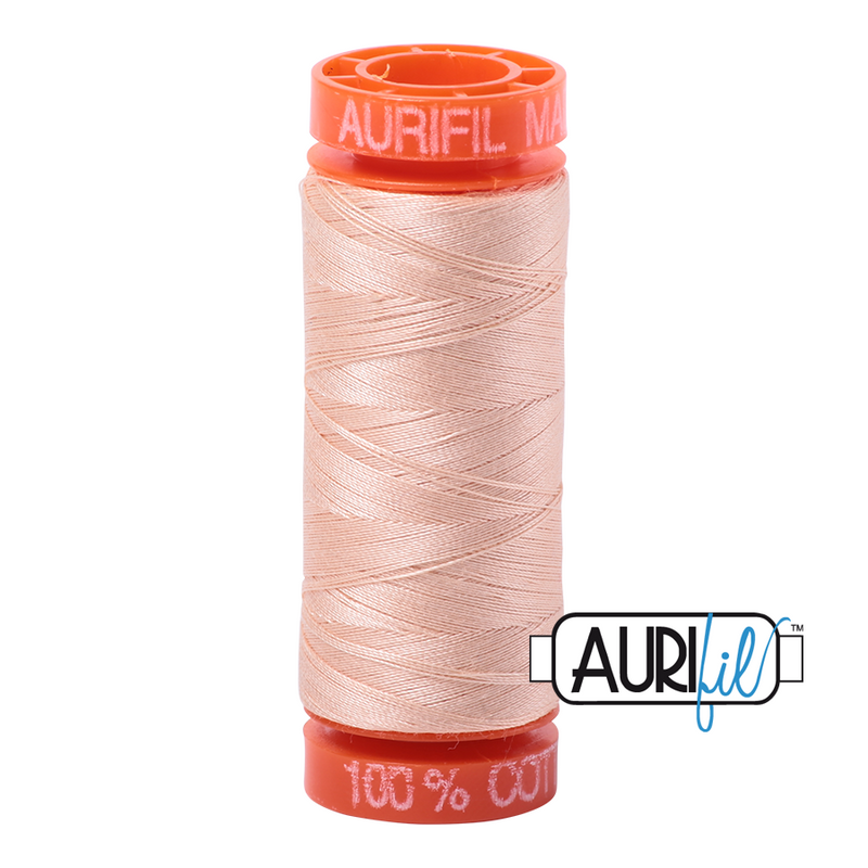 Aurifil Mako 50wt Cotton 200 m (220 yd.) spool - 2205 Apricot