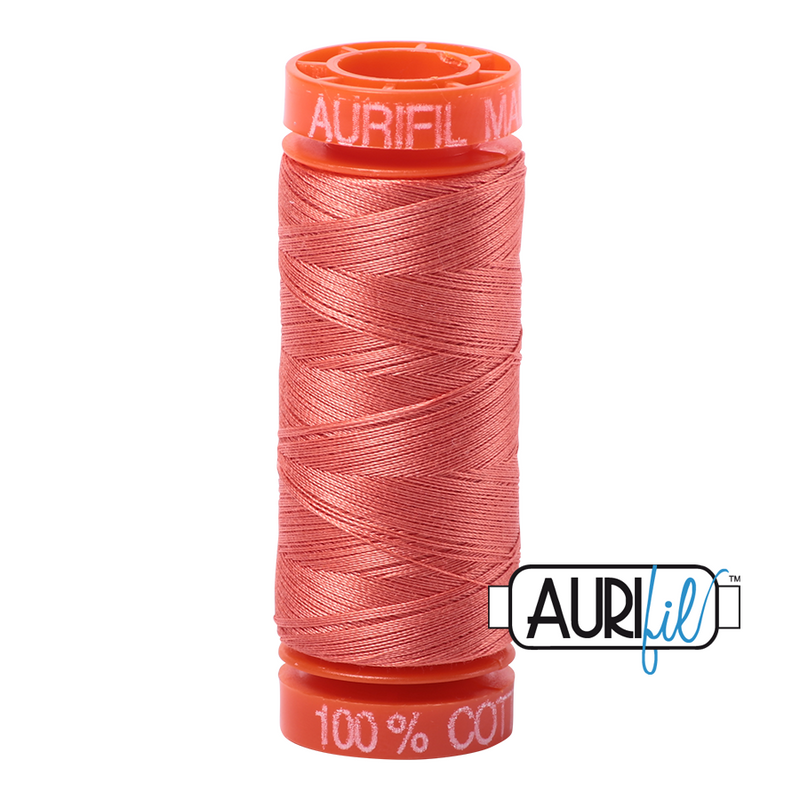 Aurifil Mako 50wt Cotton 200 m (220 yd.) spool - 2225 Salmon