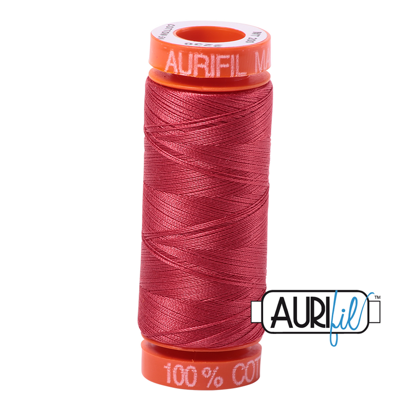 Aurifil Mako 50wt Cotton 200 m (220 yd.) spool - 2230 Red Peony