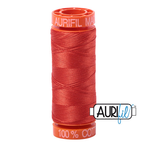 Aurifil Mako 50wt Cotton 200 m (220 yd.) spool - 2245 Red Orange
