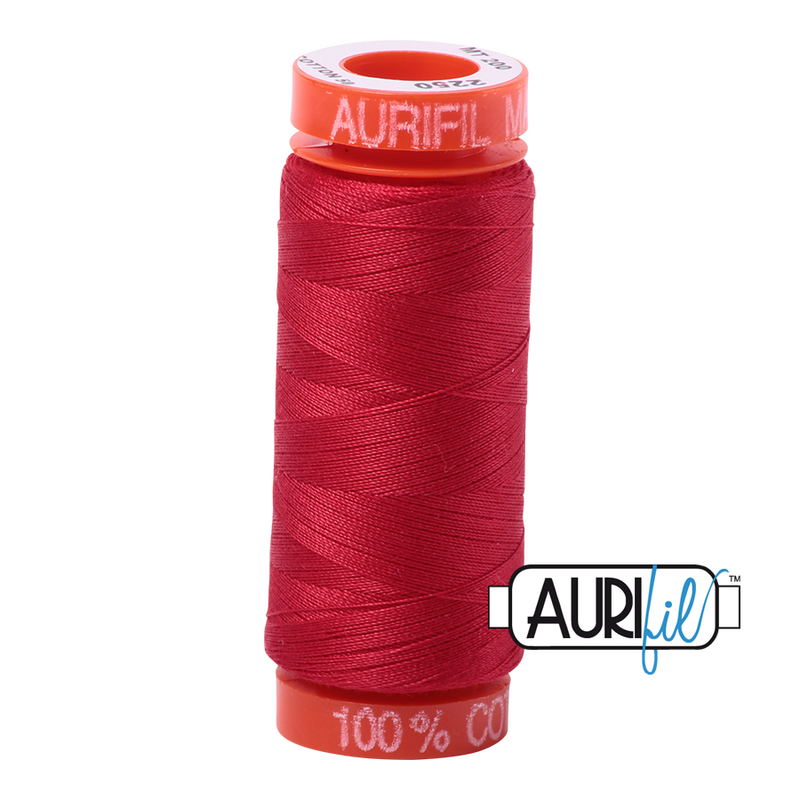 Aurifil Mako 50wt Cotton 200 m (220 yd.) spool - 2250 Red