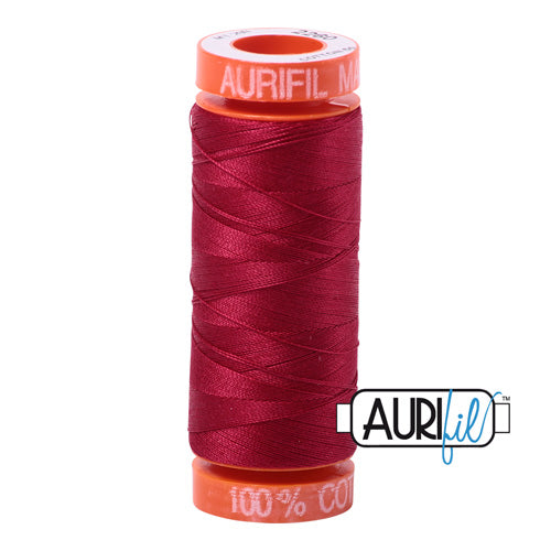 Aurifil Mako 50wt Cotton 200 m (220 yd.) spool - 2260 Red Wine
