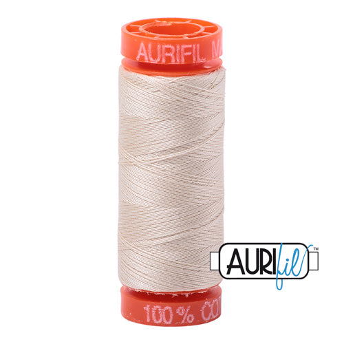 Aurifil Mako 50wt Cotton 200 m (220 yd.) spool - 2310 Light Beige