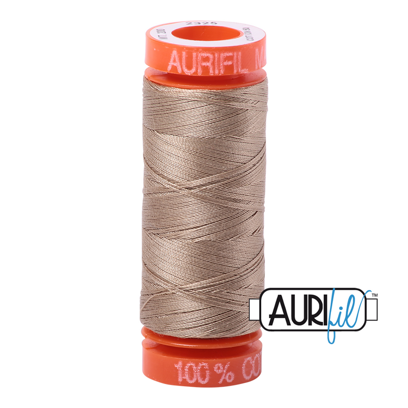 Aurifil Mako 50wt Cotton 200 m (220 yd.) spool - 2325 Linen