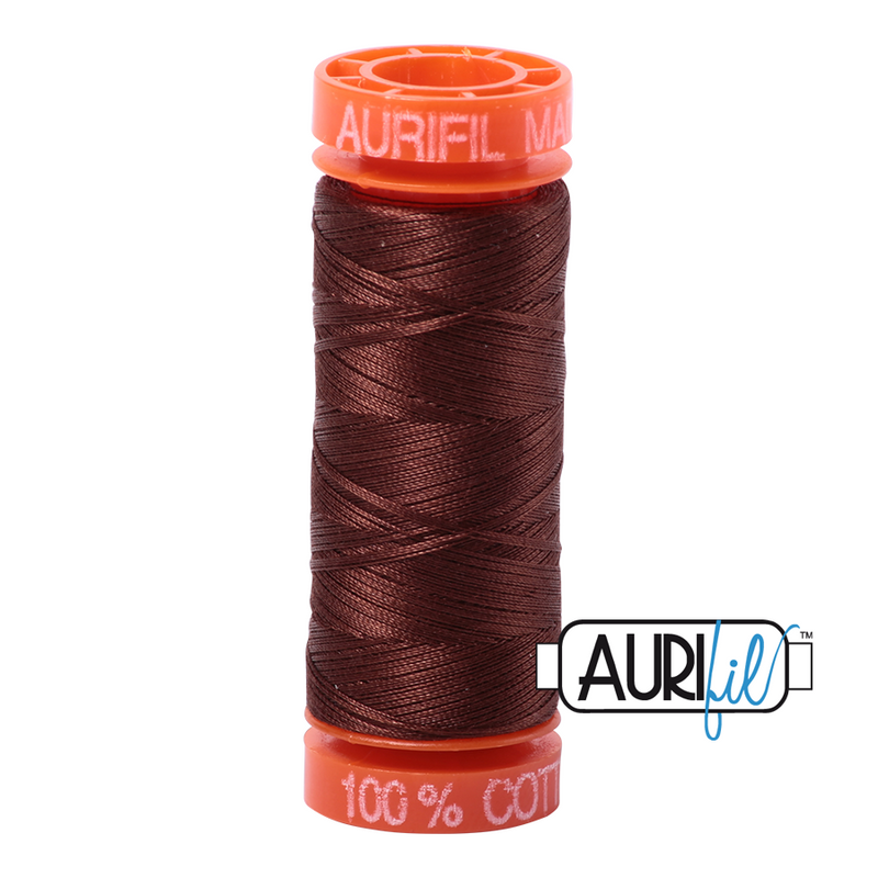 Aurifil Mako 50wt Cotton 200 m (220 yd.) spool - 2360 Chocolate