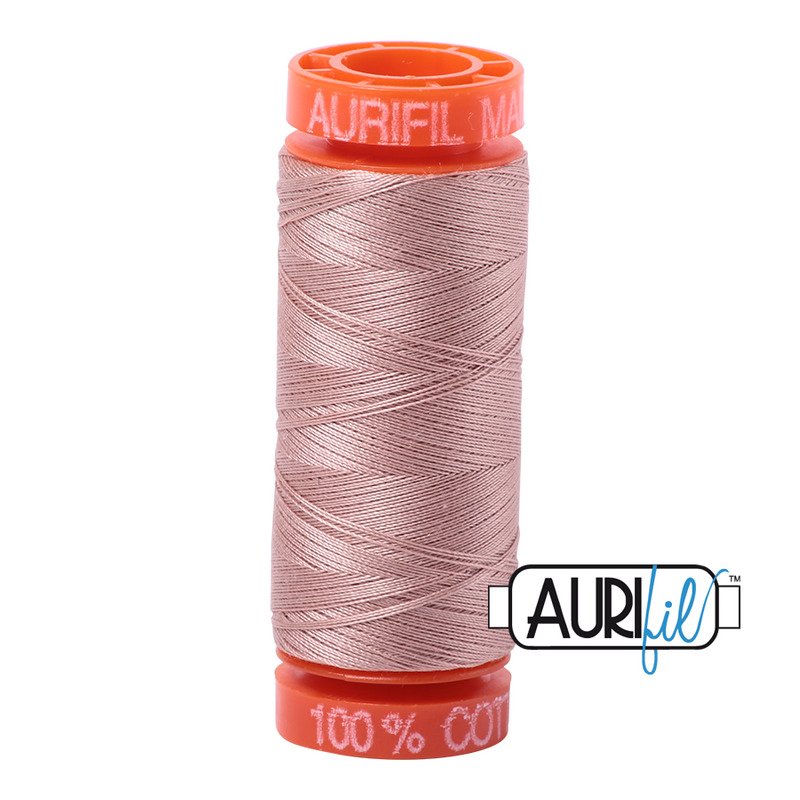 Aurifil Mako 50wt Cotton 200 m (220 yd.) spool - 2375 Antique Blush