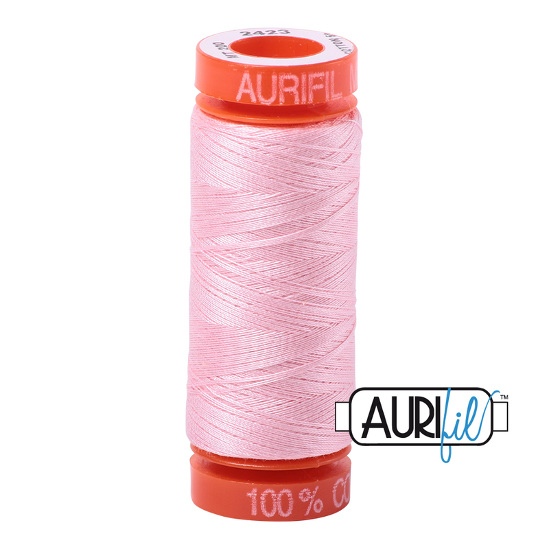 Aurifil Mako 50wt Cotton 200 m (220 yd.) spool - 2423 Baby Pink