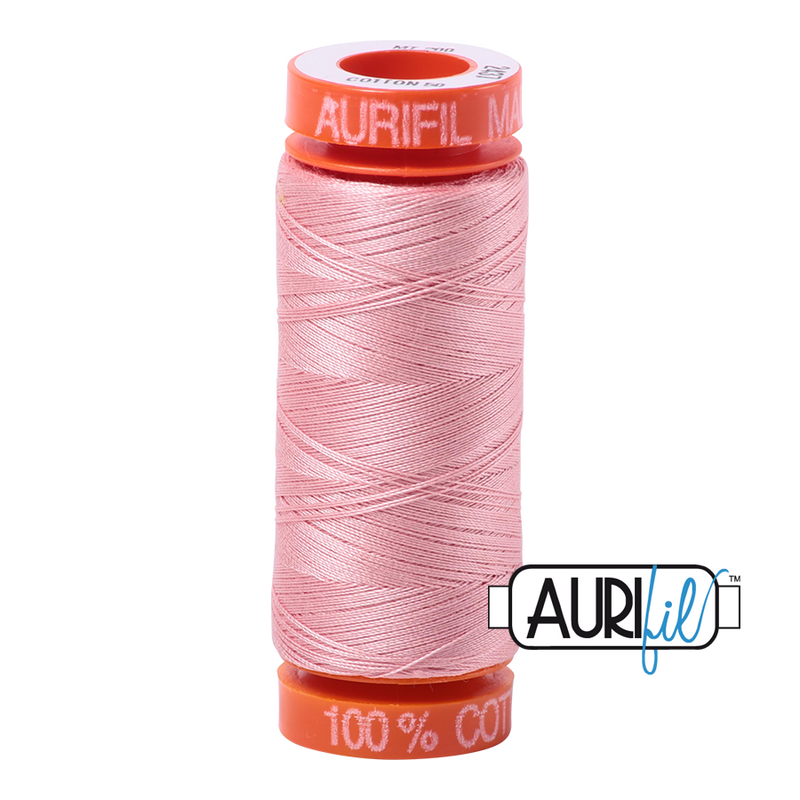 Aurifil Mako 50wt Cotton 200 m (220 yd.) spool - 2437 Light Peony