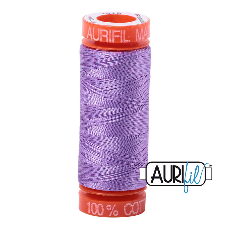 Aurifil Mako 50wt Cotton 200 m (220 yd.) spool - 2520 Violet