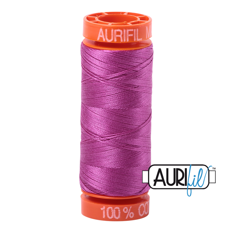 Aurifil Mako 50wt Cotton 200 m (220 yd.) spool - 2535 Magenta