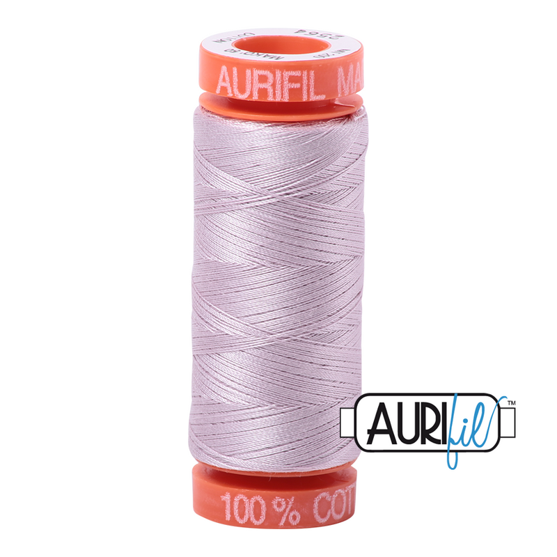 Aurifil Mako 50wt Cotton 200 m (220 yd.) spool - 2564 Pale Lilac