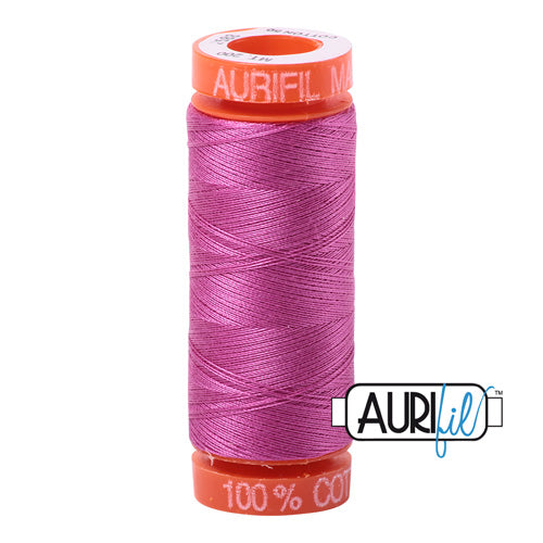 Aurifil Mako 50wt Cotton 200 m (220 yd.) spool - 2588 Light Magenta