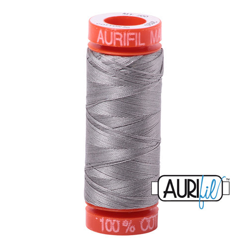 Aurifil Mako 50wt Cotton 200 m (220 yd.) spool - 2620 Stainless Steel