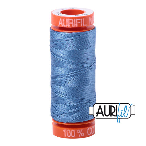 Aurifil Mako 50wt Cotton 200 m (220 yd.) spool - 2725 Light Wedgewood