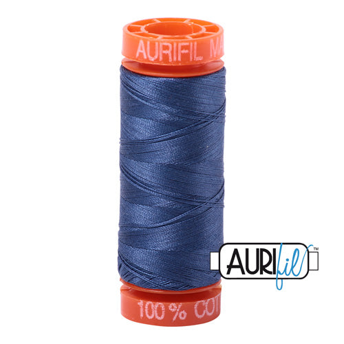Aurifil Mako 50wt Cotton 200 m (220 yd.) spool - 2775 Street Blue