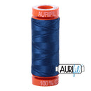 Aurifil Mako 50wt Cotton 200 m (220 yd.) spool - 2780 Dark Delft Blue