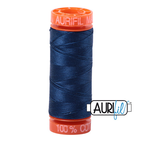 Aurifil Mako 50wt Cotton 200 m (220 yd.) spool - 2783 Medium Delft Blue