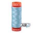 Aurifil Mako 50wt Cotton 200 m (220 yd.) spool - 2805 Light Grey Turquoise