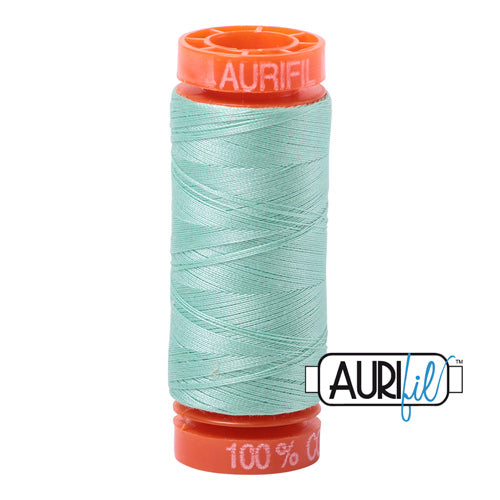 Aurifil Mako 50wt Cotton 200 m (220 yd.) spool - 2835 Medium Mint