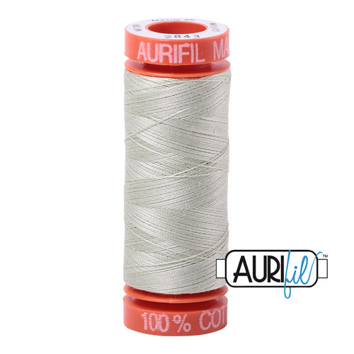 Aurifil Mako 50wt Cotton 200 m (220 yd.) spool - 2843 Grey Green