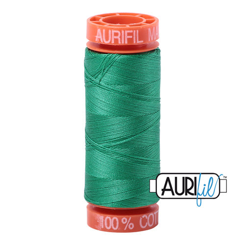 Aurifil Mako 50wt Cotton 200 m (220 yd.) spool - 2865 Emerald