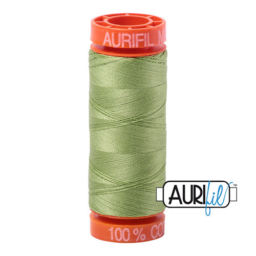 Aurifil Mako 50wt Cotton 200 m (220 yd.) spool - 2882 Light Fern