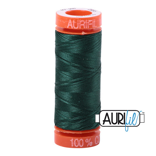 Aurifil Mako 50wt Cotton 200 m (220 yd.) spool - 2885 Medium Spruce