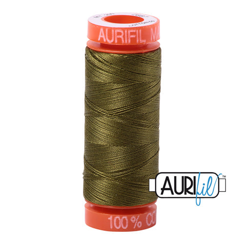 Aurifil Mako 50wt Cotton 200 m (220 yd.) spool - 2887 Dark Olive