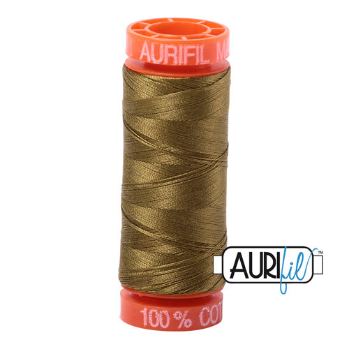 Aurifil Mako 50wt Cotton 200 m (220 yd.) spool - 2910 Medium Olive