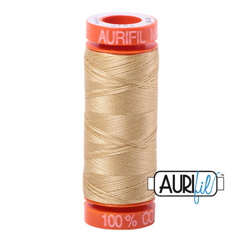 Aurifil Mako 50wt Cotton 200 m (220 yd.) spool - 2915 Very Light Brass