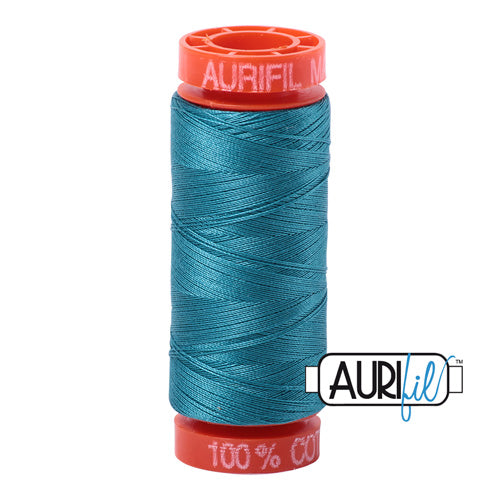 Aurifil Mako 50wt Cotton 200 m (220 yd.) spool - 4182 Dark Turquoise