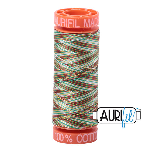 Aurifil Mako 50wt Cotton 200 m (220 yd.) spool - 4650 Leaves