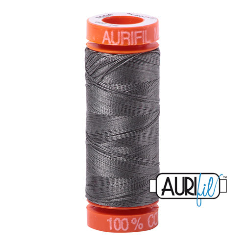 Aurifil Mako 50wt Cotton 200 m (220 yd.) spool - 5004 Grey Smoke