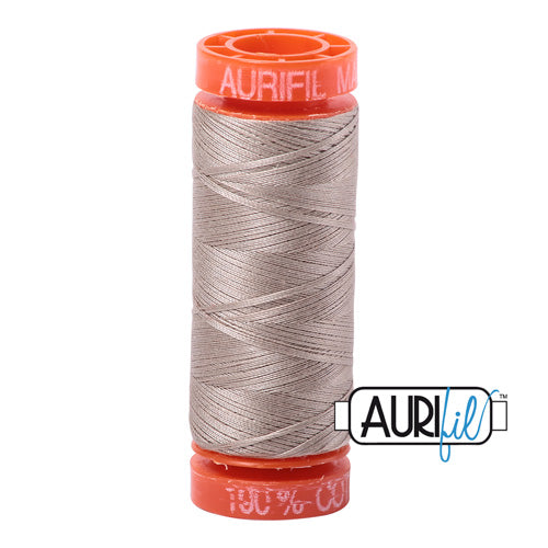 Aurifil Mako 50wt Cotton 200 m (220 yd.) spool - 5011 Rope Beige