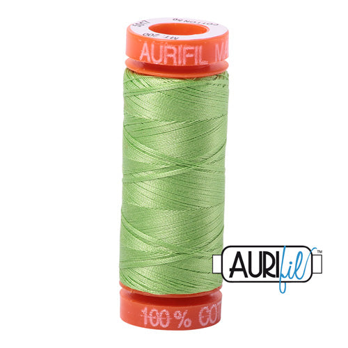 Aurifil Mako 50wt Cotton 200 m (220 yd.) spool - 5017 Shining Green