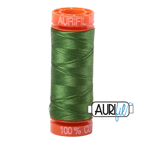 Aurifil Mako 50wt Cotton 200 m (220 yd.) spool - 5018 Dark Grass Green