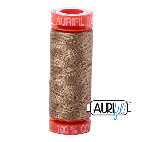 Aurifil Mako 50wt Cotton 200 m (220 yd.) spool - 6010 Toast