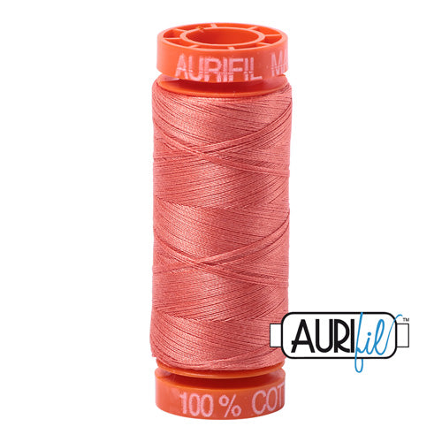 Aurifil Mako 50wt Cotton 200 m (220 yd.) spool - 6729 Tangerine Dream