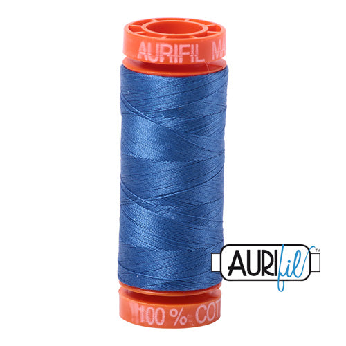 Aurifil Mako 50wt Cotton 200 m (220 yd.) spool - 6738 Peacock Blue