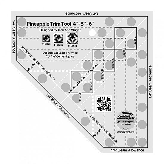 Pineapple Trim Tool for 4&quot;, 5&quot; or 6&quot; Finished Blocks