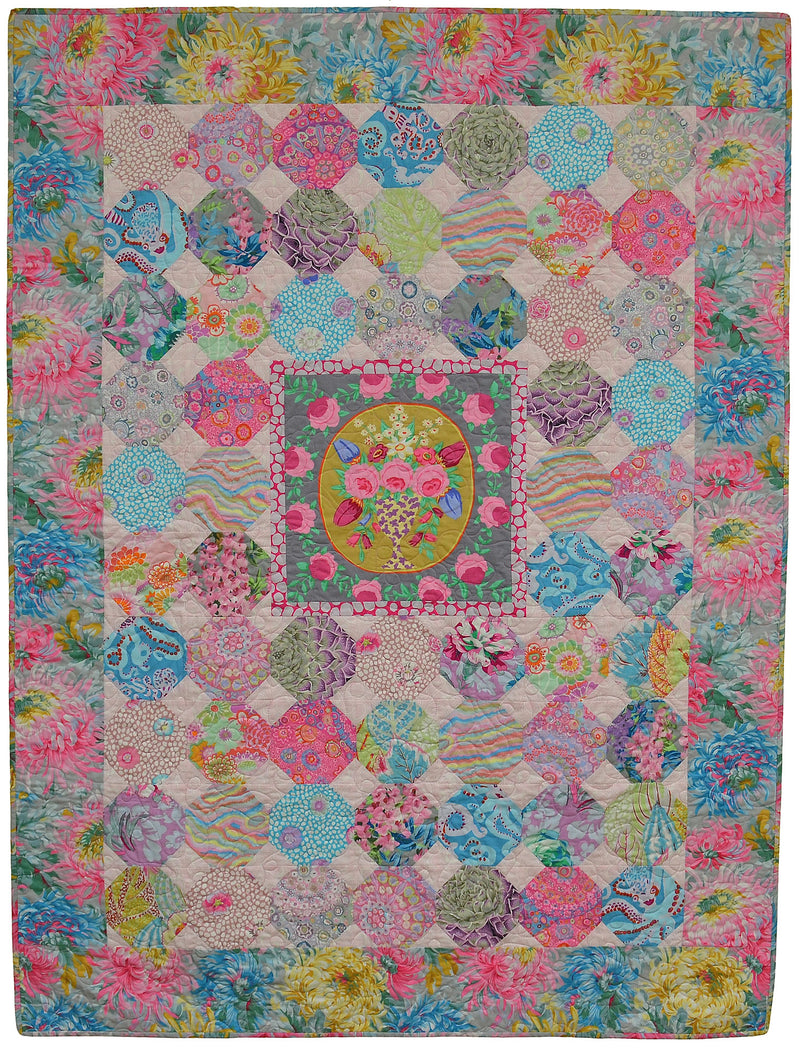 Cameo Snowball quilt kit in cotton candy colours