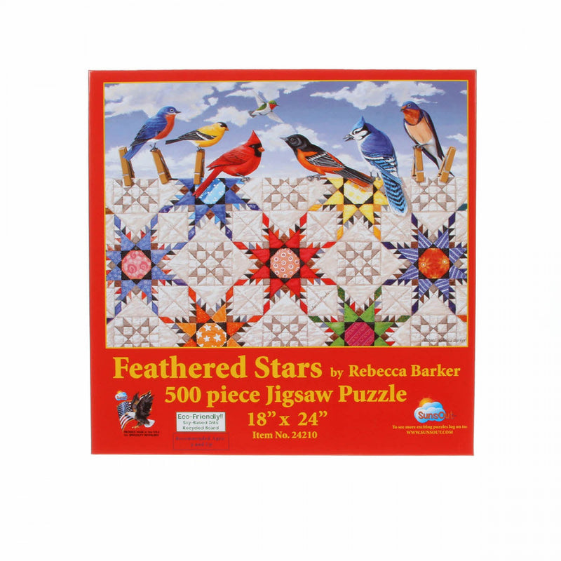 Feathered Stars 500 Piece Jigsaw Puzzle