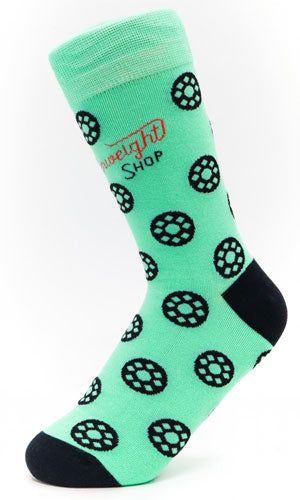 Quilt Socks - Jade-ite Green Bobbins