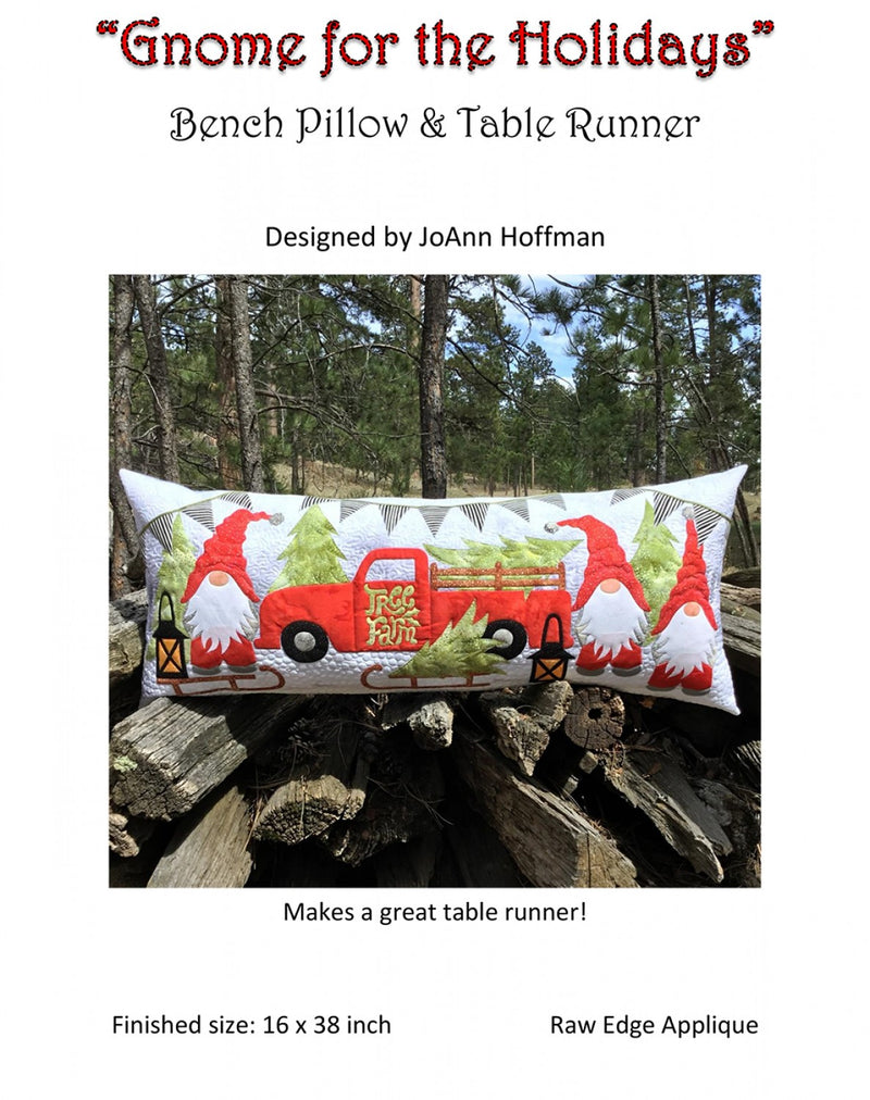 Gnome for the Holidays Bench Pillow or Table Runner