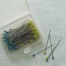 Patchwork Glass Head Fine Pins - Size 30