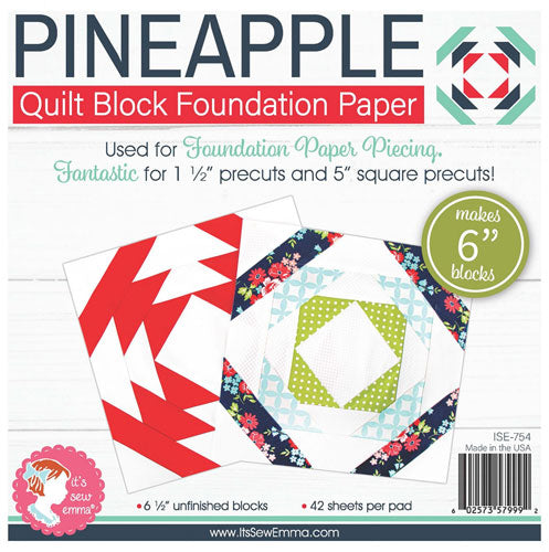 Pineapple Quilt Block Foundation Paper Pad - 6&quot;