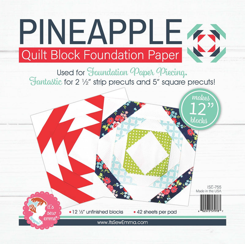 Pineapple Quilt Block Foundation Paper Pad - 12 Inch