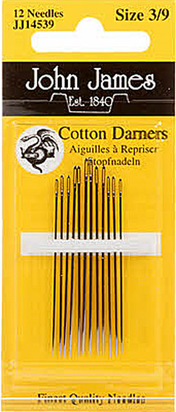 John James Cotton Darners Needles - Size 3/9