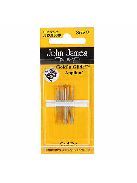 John James Gold'n Glide Applique Needles - Size 9
